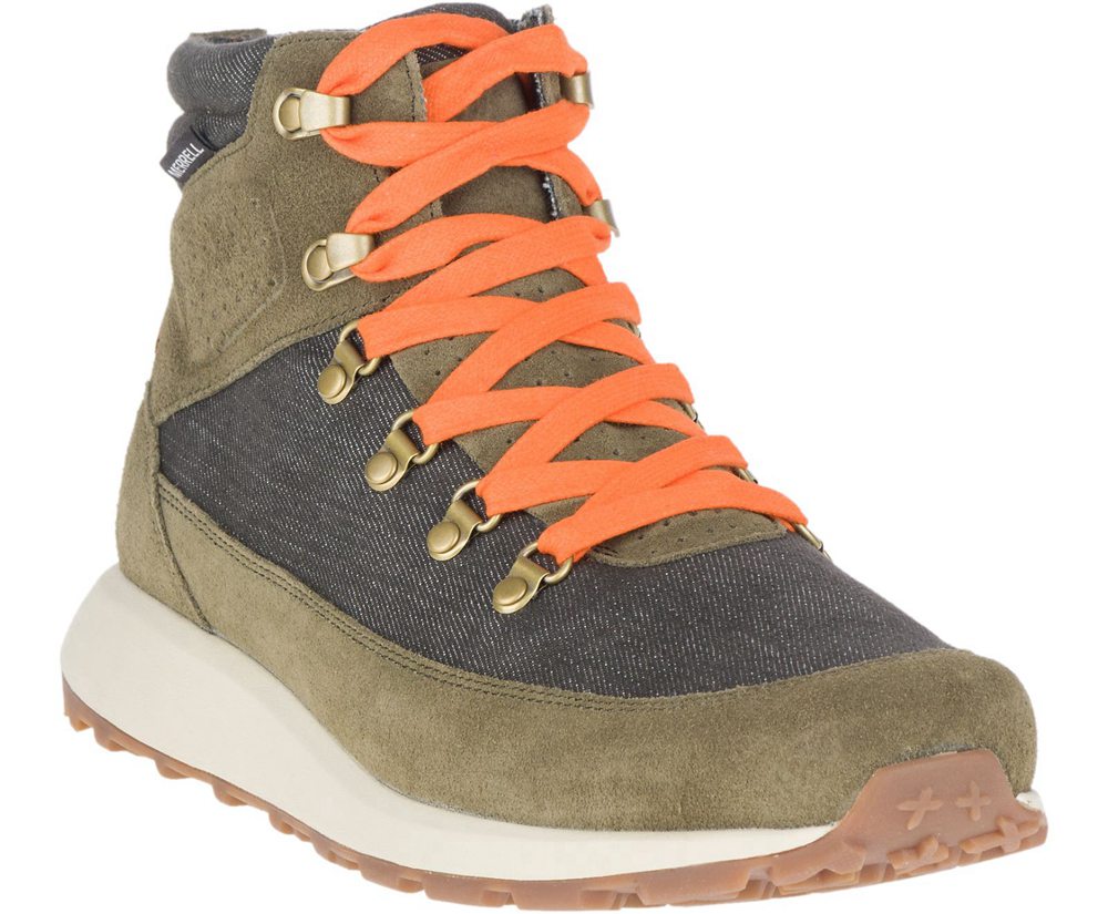 Botas Homem - Merrell Ashford Classic Chukka Couro - Verde Oliva - POX210453